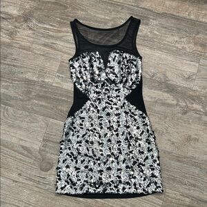 🖤 Sequin Mesh Mini Dress